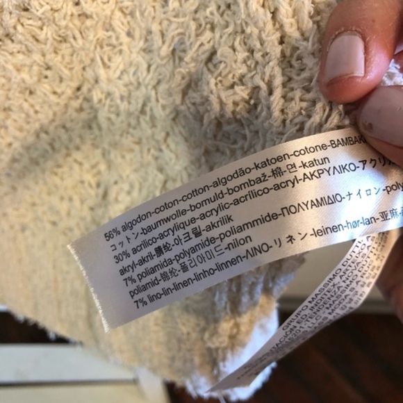 Massimo Dutti Open Cardigan Sweater Oatmeal NWT - Picture 7 of 8
